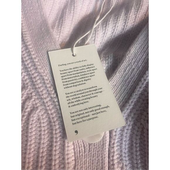 Darling Womens Light Pink Relaxed V-Neck Cardigan Size XL NWT - Picture 4 of 5